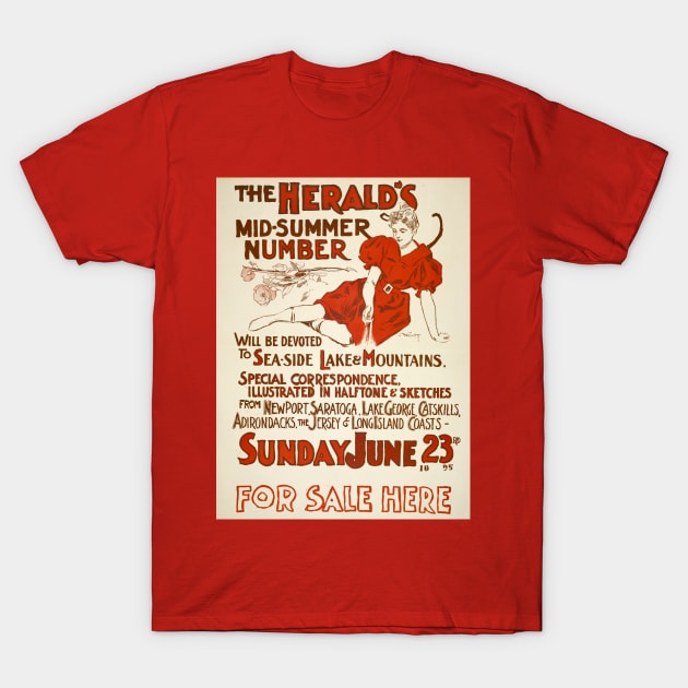 Cover for the Sunday Herald (1895) T-Shirt by WAITE-SMITH VINTAGE ART